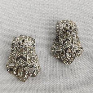 Antique Art Deco Shoe Clips Dress Clips